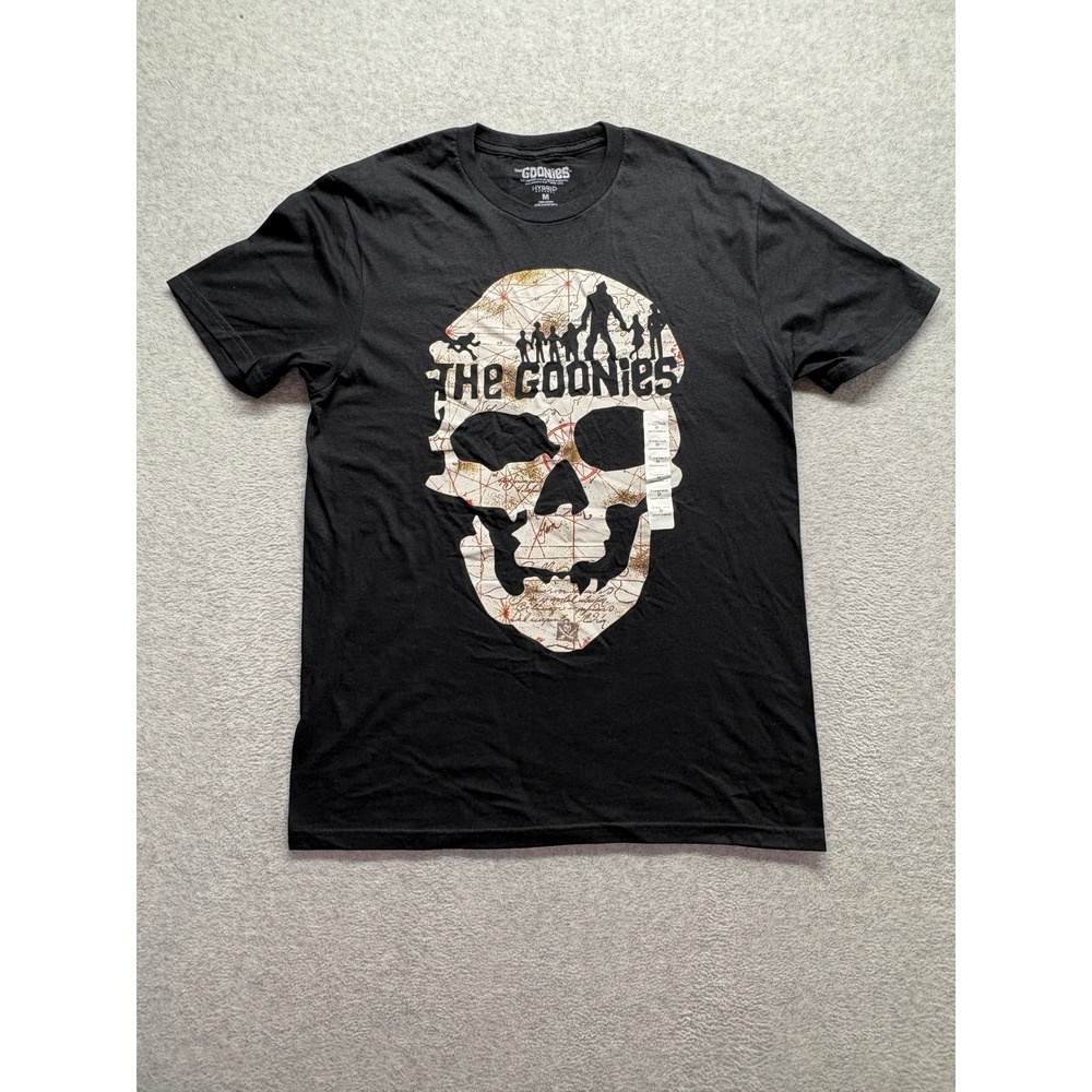 The Goonies Hybrid Apparel Skull Treasure Map Graphic T-Shirt Black Mens Medium